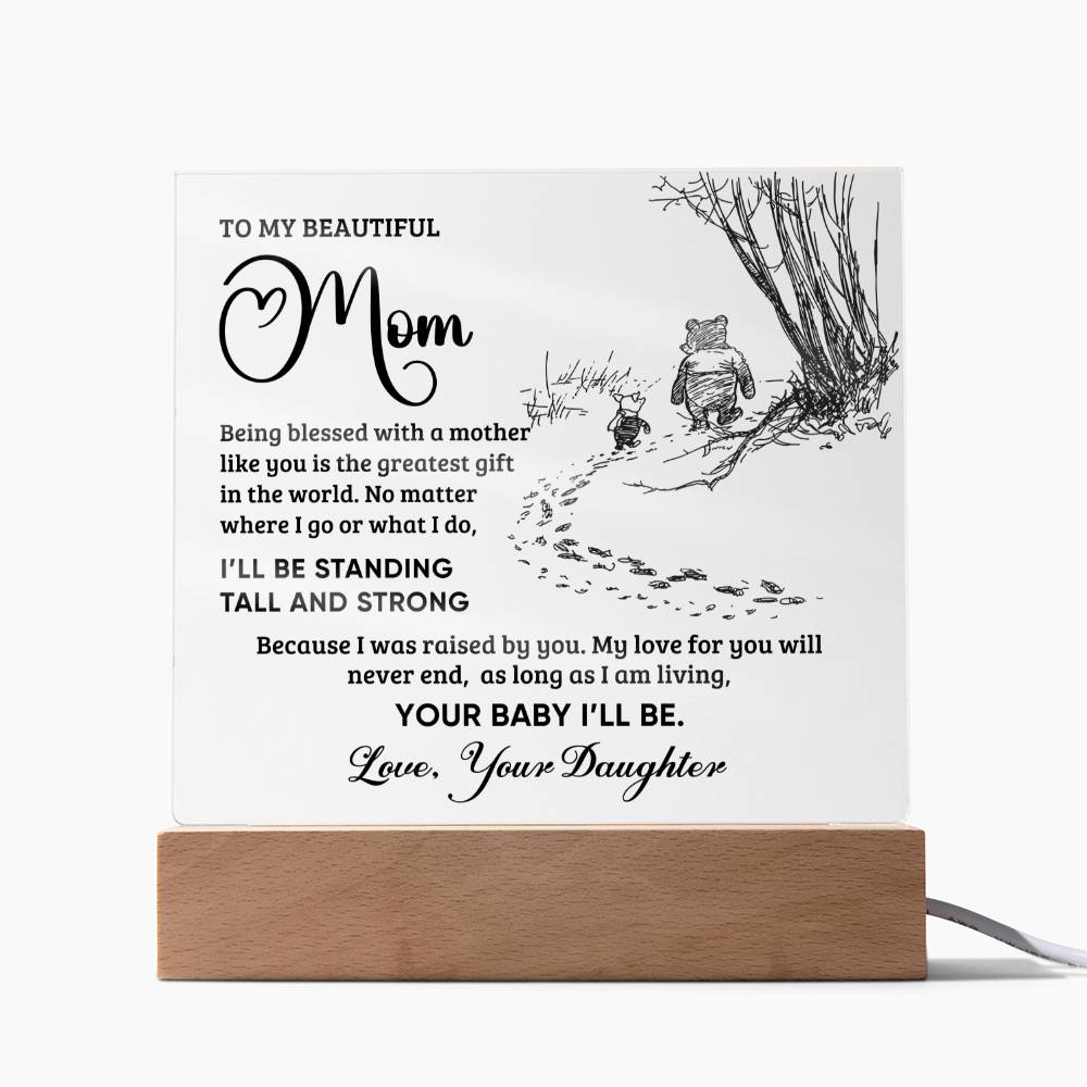 To My Beautiful Mom | Acrylic Square Plaque