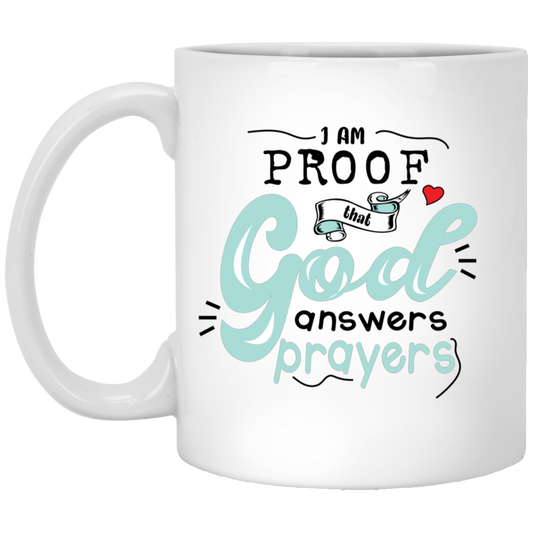 XP8434 11oz White Mug | GOD ANSWERS PRAYERS
