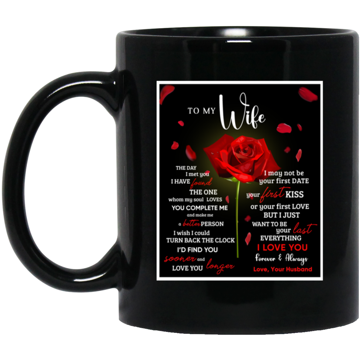 BM11OZ 11oz Black Mug | To My Wife