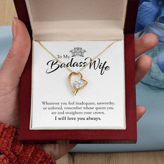 To My Badass Wife | I Will Love You Always - Forever Love Necklace