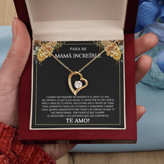 PARA MI MAMA INCREIBLE | Forever Love Necklace with On Demand Message Card