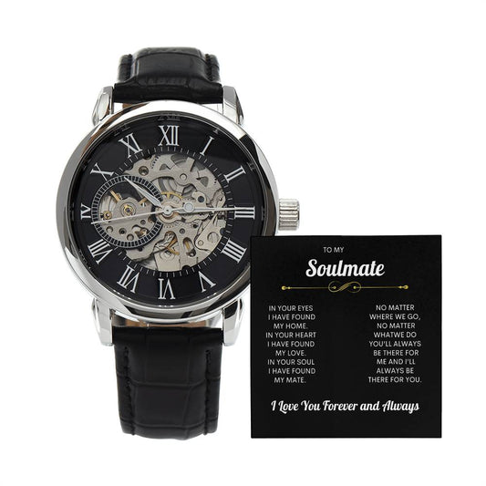 TO MY SOULMATE | Men's Openwork Watch + MC