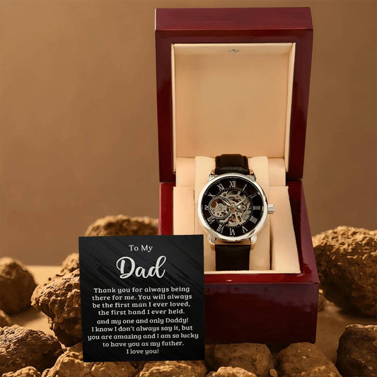 TO MY DAD | Men's Openwork Watch + MC