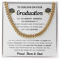 To Our Son | Graduation | Cuban Link Chain (OREO + LUX BOX + LENGTH EXTENSION)