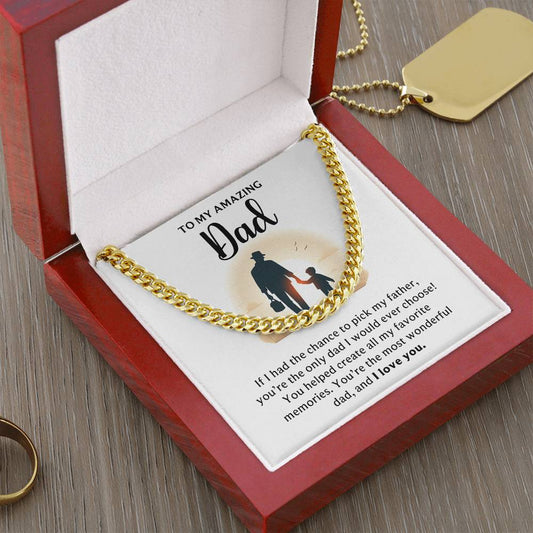 TO MY AMAZING DAD | Cuban Link Chain (OREO + LUX BOX + LENGTH EXTENSION)