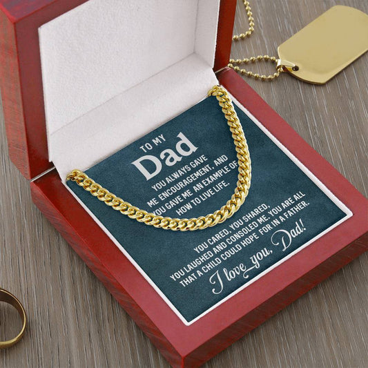 TO MY DAD | Cuban Link Chain (OREO + LUX BOX + LENGTH EXTENSION