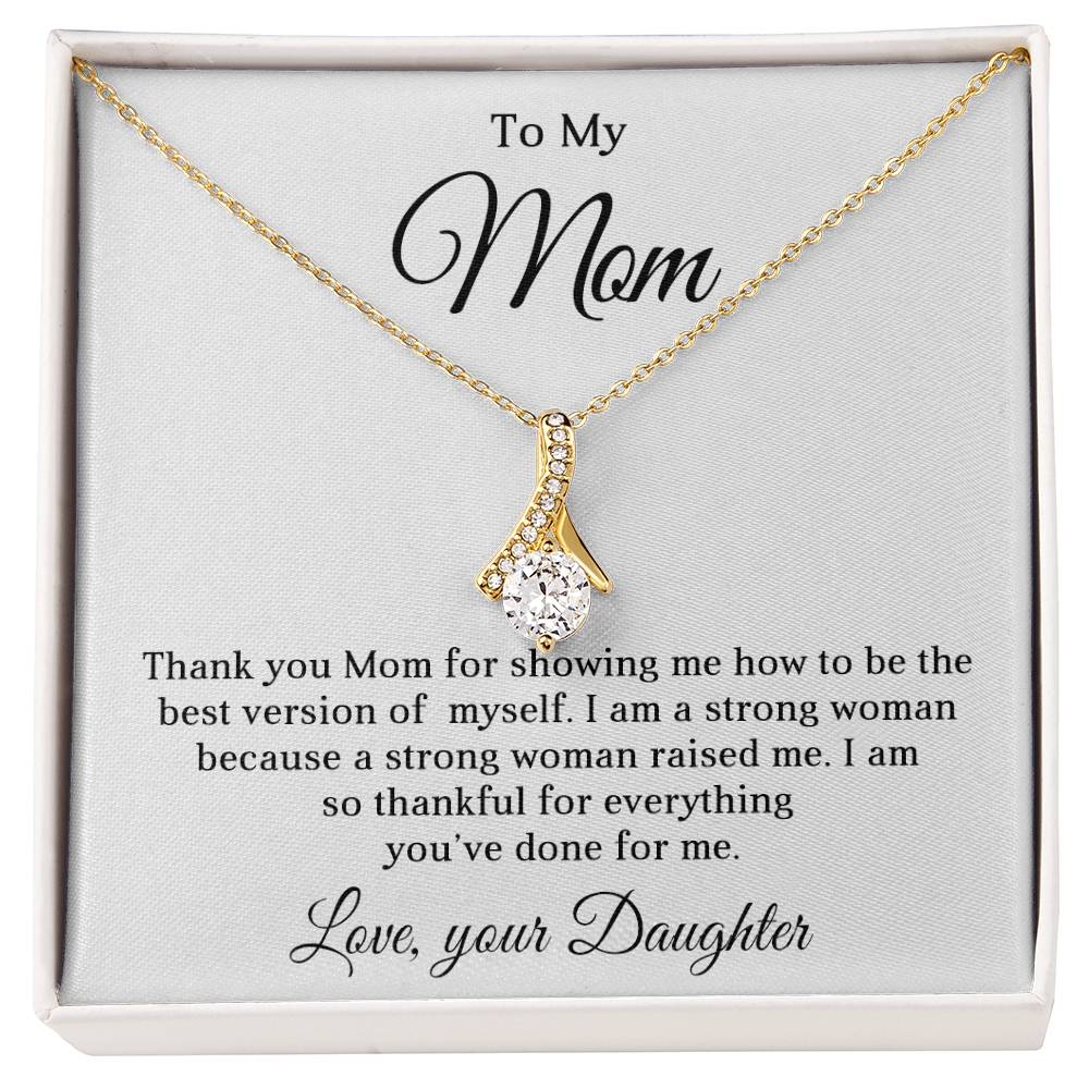 To My Mom | Alluring Beauty Necklace (Yellow & White Gold Variants)