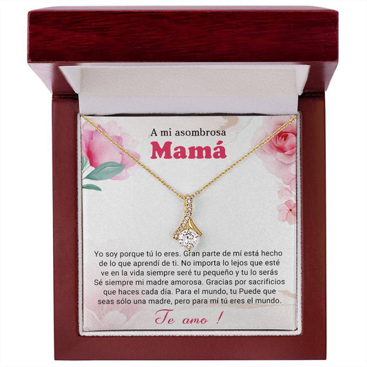 A mi asombrosa Mama | Alluring Beauty Necklace (Yellow & White Gold Variants)