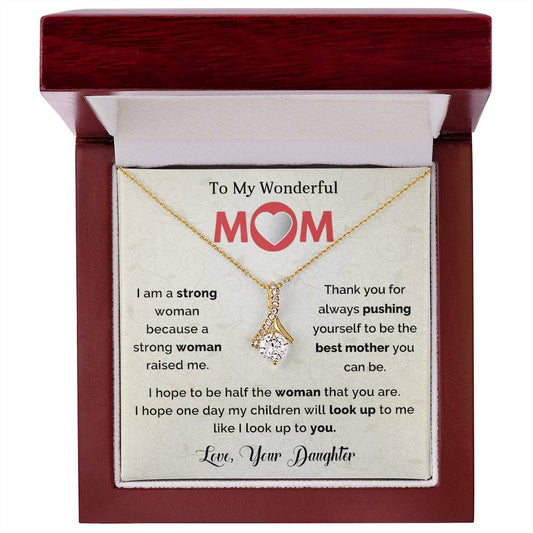 To My Wonderful Mom | Alluring Beauty Necklace (Yellow & White Gold Variants)