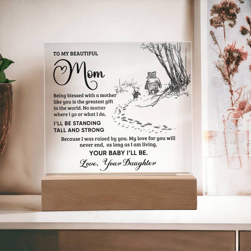 To My Beautiful Mom | Acrylic Square Plaque