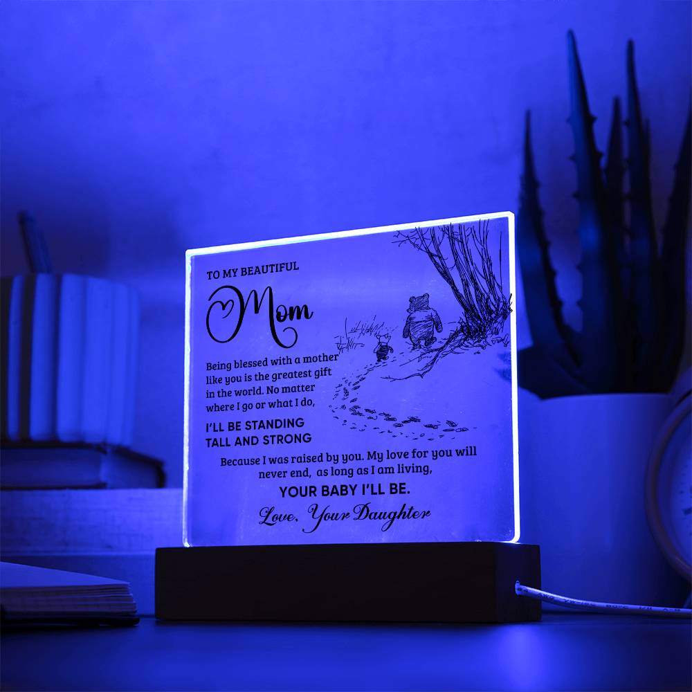 To My Beautiful Mom | Acrylic Square Plaque