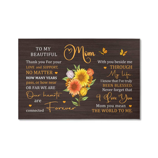To My Beautiful Mom | Canvas | Assorted Sizes
