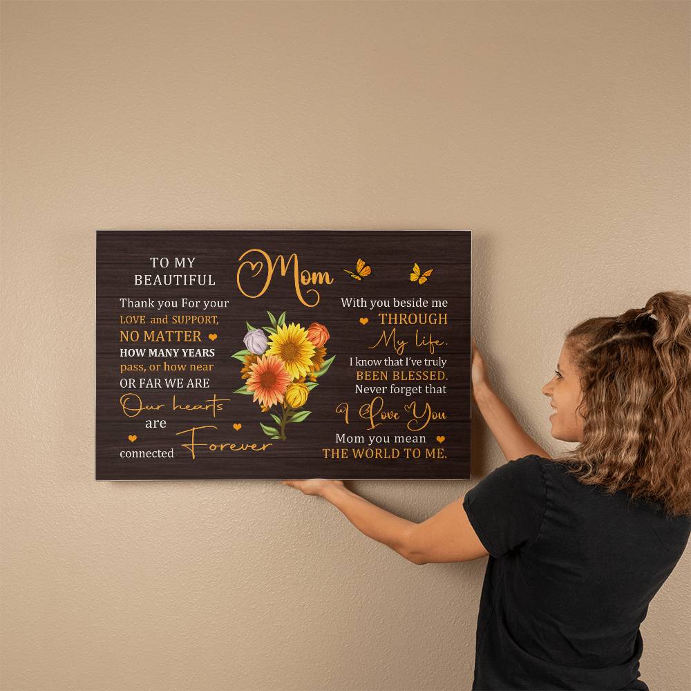 To My Beautiful Mom | Canvas | Assorted Sizes