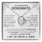 To My Beautiful Soulmate | I Love You, Forever & Always - Forever Love Necklace